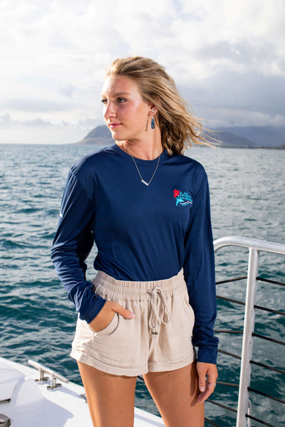 Long Sleeve Performance T-Shirt/ Navy Blue – Ko Olina Ocean Adventures